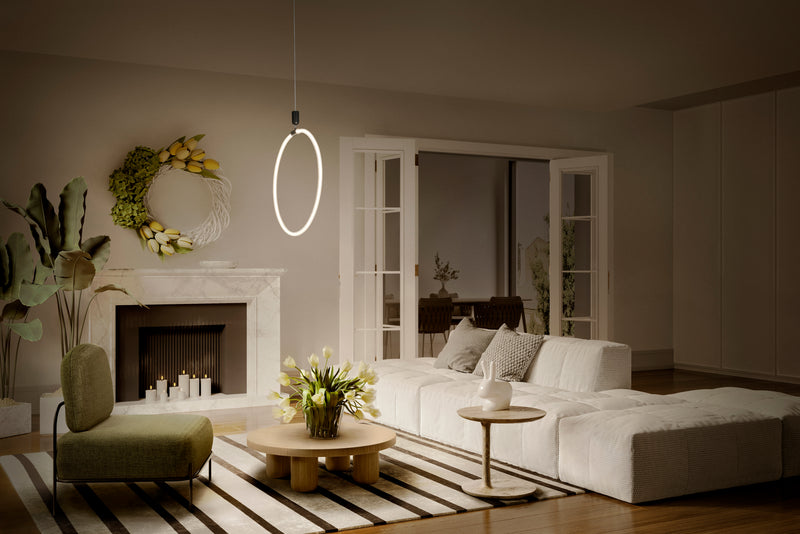 18W, 2000lm, Decor Aura Pendant Vert Click DIM, 3000K, IP20, IK03, 498x1500mm, LED Kattovalaisin Osram