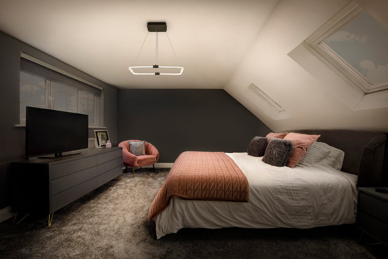 18W, 2000lm, Decor Tetragon Pendant Click DIM, 3000K, IP20, IK03, 566x700mm, LED Kattovalaisin Osram