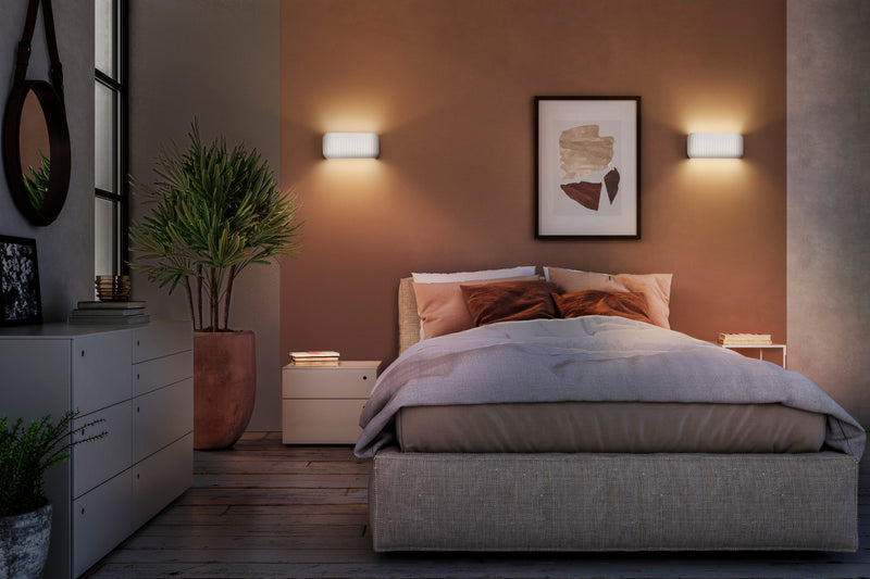 Decor Plaster Routes Wall WHITE, 2XE27, IP20, IK03, 110x330mm, Sisustuksellinen seinävalaisin Osram