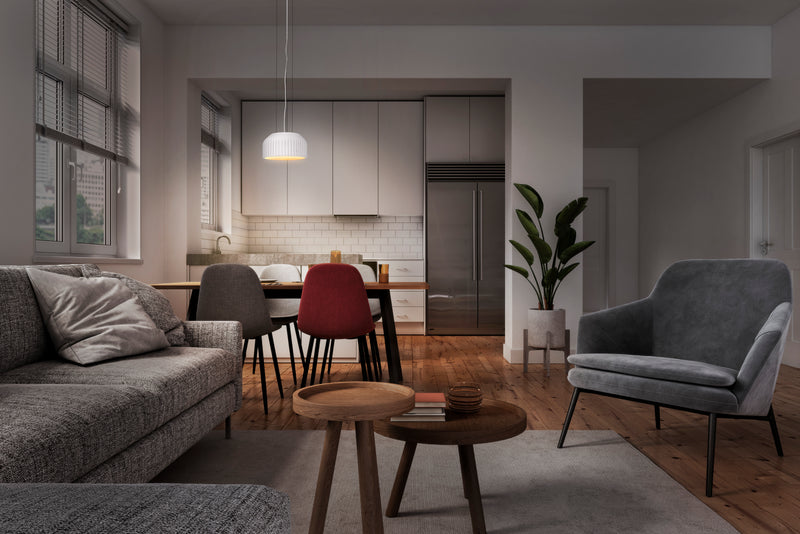 Decor Plaster Routes Pendant 300 WHITE, E27, IP20, IK03, 300x1200mm, Decorative ceiling lamp Osram