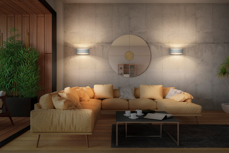 Decor Plaster Band Wall 345 WHITE, E27, IP20, IK03, 136x345mm, Decorative wall lamp Osram