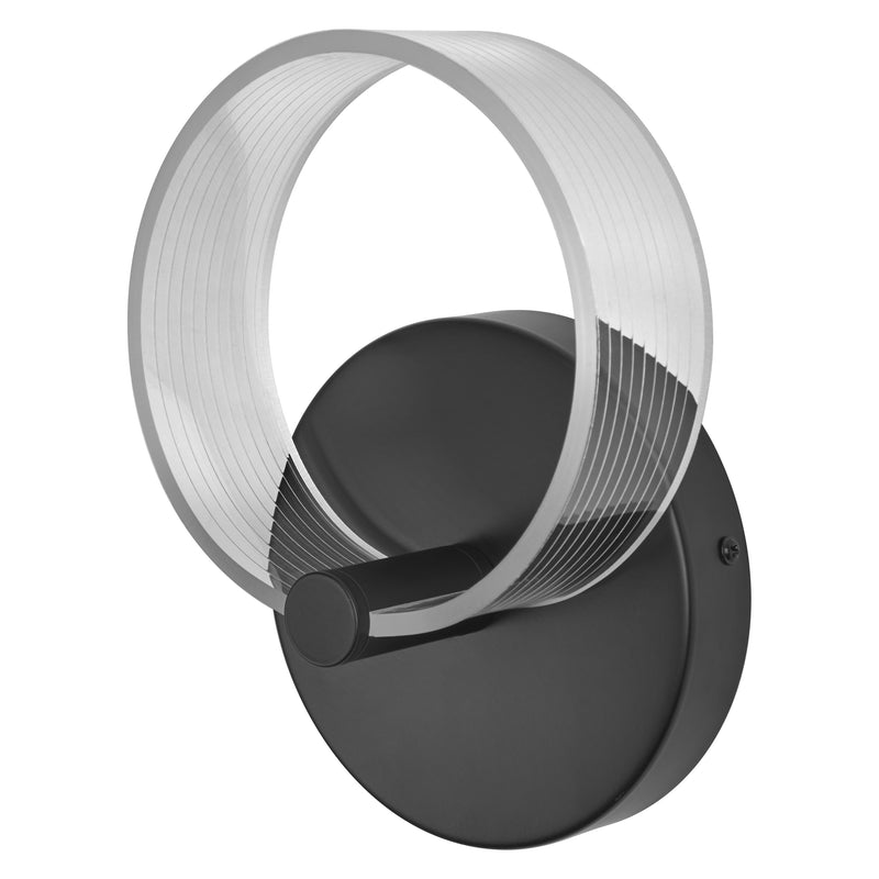 8W, 370lm, Decor Circle Wall Click CCT BLACK, 3000K/4200K/6500K, IP20, 95x225mm, Sisustuksellinen LED Seinävalaisin Osram