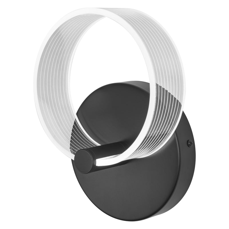 8W, 370lm, Decor Circle Wall Click CCT BLACK, 3000K/4200K/6500K, IP20, 95x225mm, Sisustuksellinen LED Seinävalaisin Osram