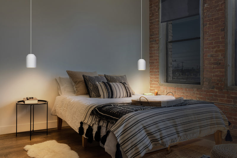 Decor Plaster Routes Pendant 150 WHITE, E27, IP20, IK03, 150x1200mm, Decorative ceiling lamp Osram