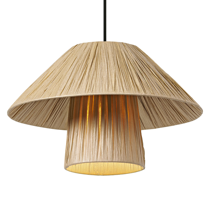 Decor Bamboo Paper Hut Pendant 400 BROWN, E27, IP20, IK03, 400x1200mm, Decorative ceiling lamp Osram