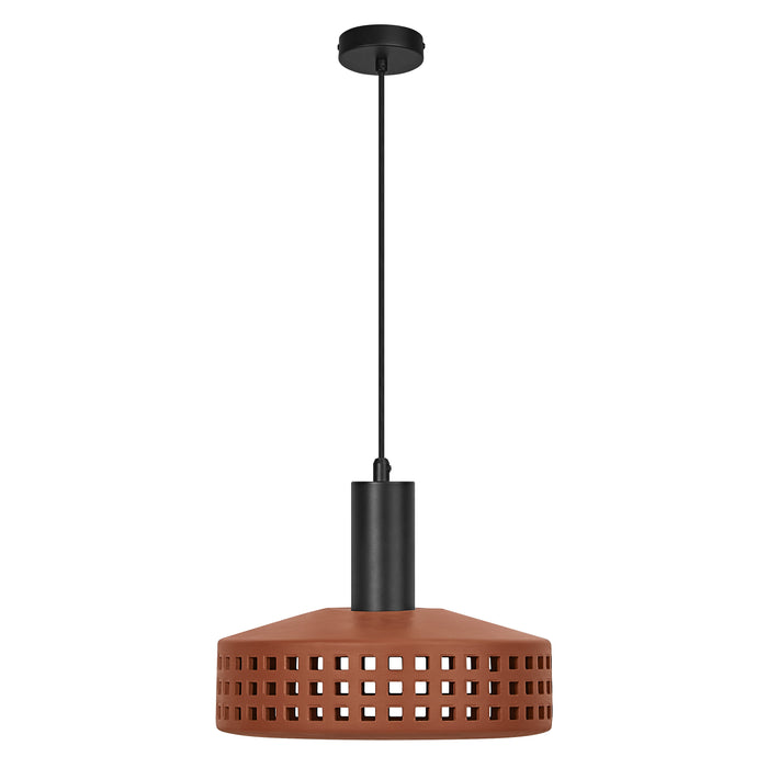 Decor Clay Windows Pendant BROWN, E27, Sisustuksellinen Kattovalaisin Osram