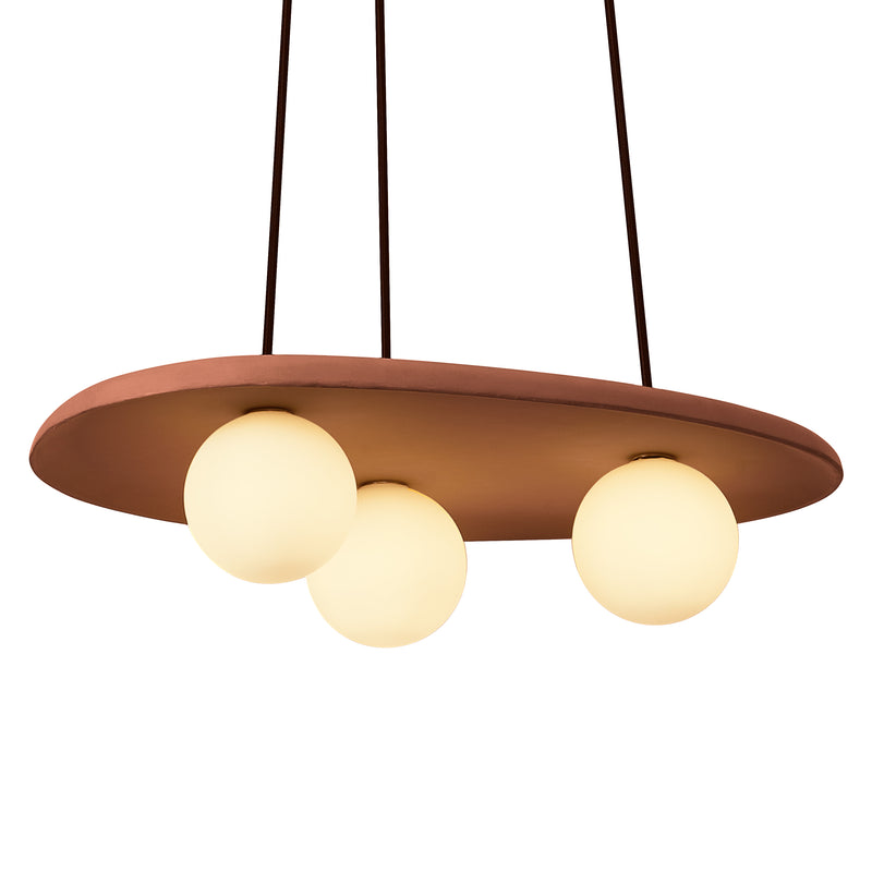 Decor Clay Nest Pendant BROWN, 3X9G, IP20, IK03, 385x1500mm, Decorative ceiling lamp Osram