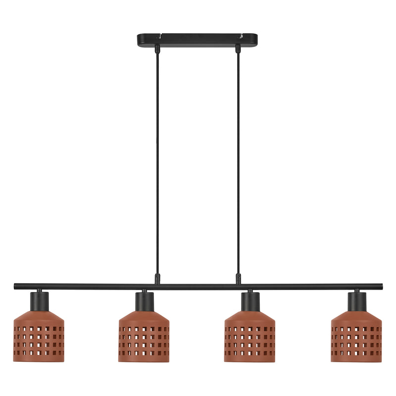 Decor Clay Windows Pendant LN BROWN, 4XE27, IP20, IK03, 125x1500mm, Decorative ceiling lamp Osram