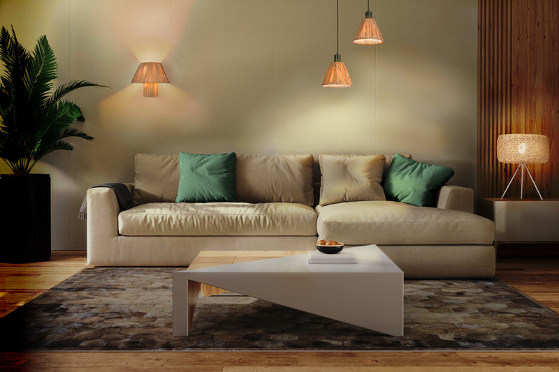 Decor Raffia Pendant GREEN, E27, IP20, 200x1250mm, Decorative ceiling lamp Osram