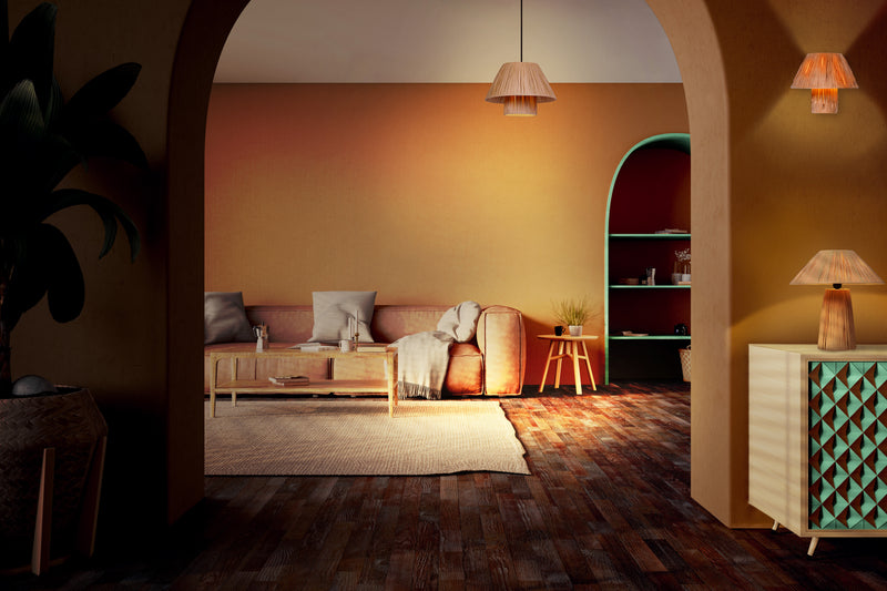 Decor Bamboo Paper Hut Wall Brown, E27, IP20, IK03, 140x280mm, Decorative wall lamp Osram