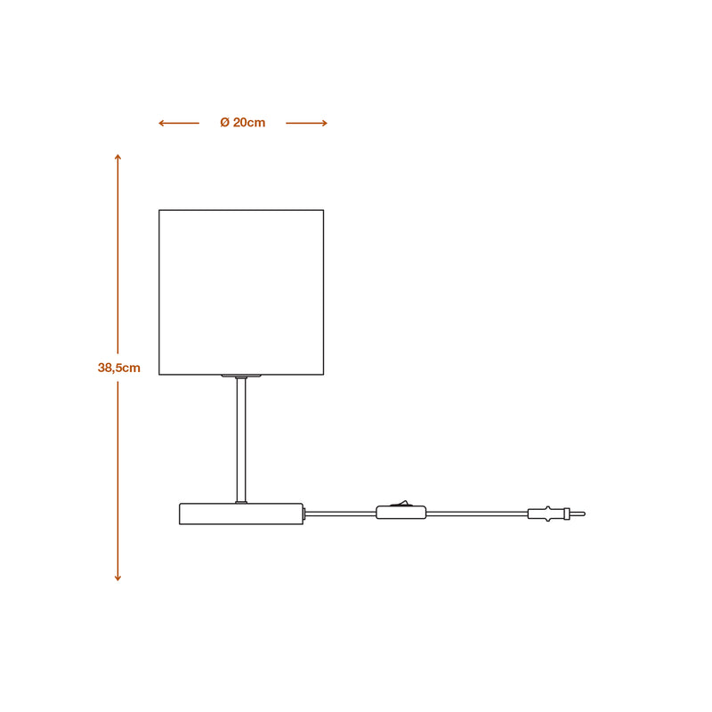 Decor Cardboard Cylinder Table BROWN, E27, IP20, 200x385mm, Decorative table lamp Osram