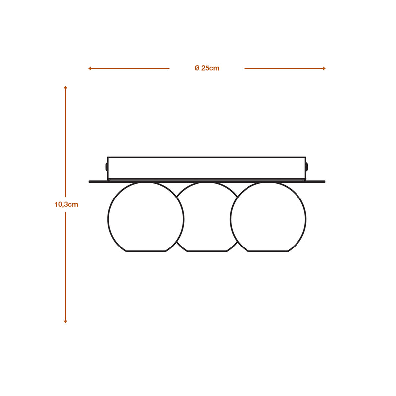 Decor Bubble Ceiling Multicolor, 3XE27, IP20, 103x250mm, Sisustuksellinen kattovalaisin Osram
