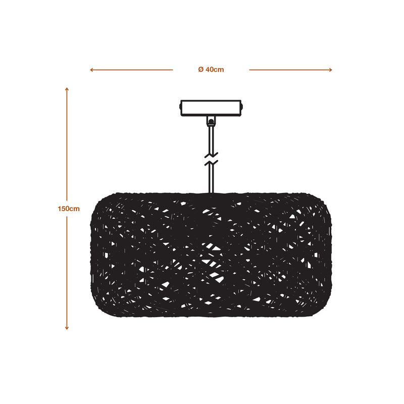 Decor Paper Bale Pendant BEIGE, E27, IP20, IK03, 400x1500mm, Decorative ceiling lamp Osram