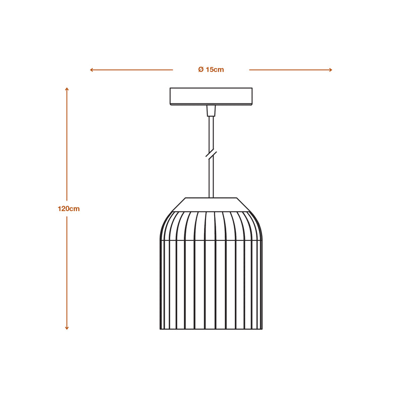 Decor Plaster Routes Pendant 150 WHITE, E27, IP20, IK03, 150x1200mm, Decorative ceiling lamp Osram