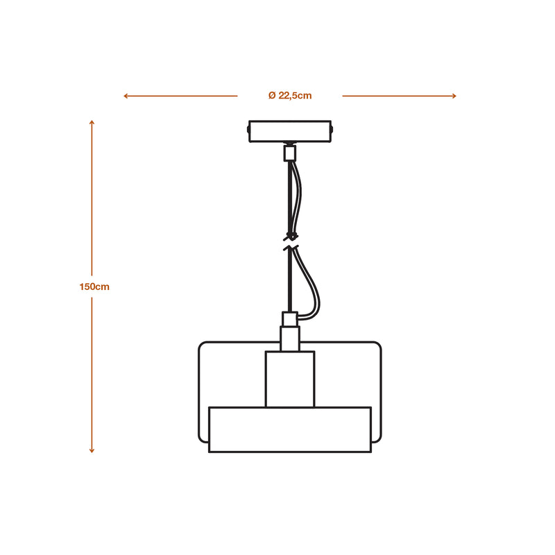 Decor Mold Pendant DARK GRAY, E27, IP20, 225x1500mm, Sisustuksellinen kattovalaisin Osram