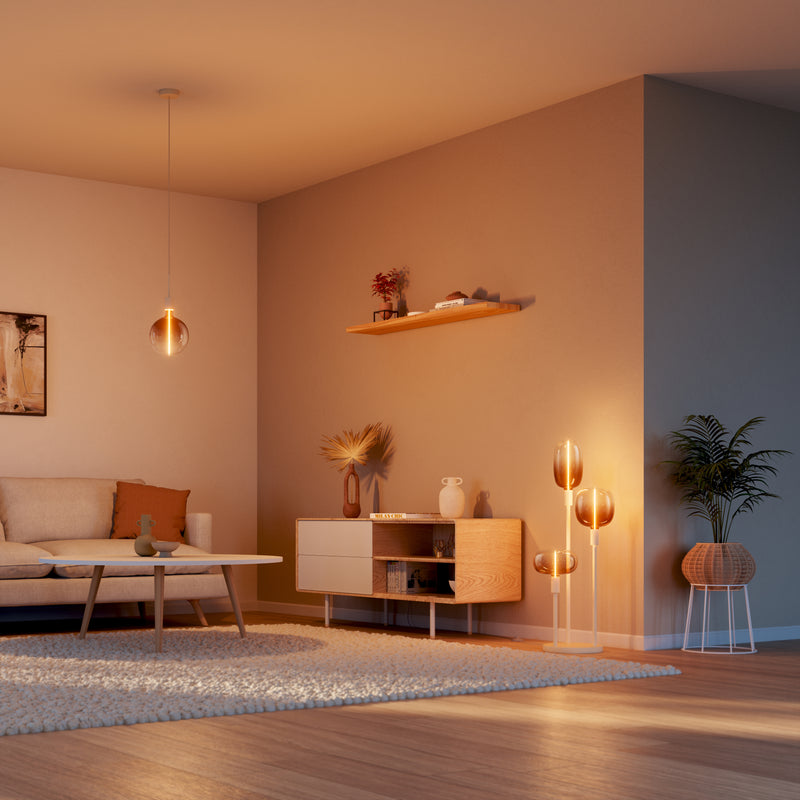 4W, 120lm, Vintage 1906 Big Eclipse 12 Magnetic Filament TEA BROWN DIM, 1800K, E27, 165x215mm, LED Sisustuslamppu Osram