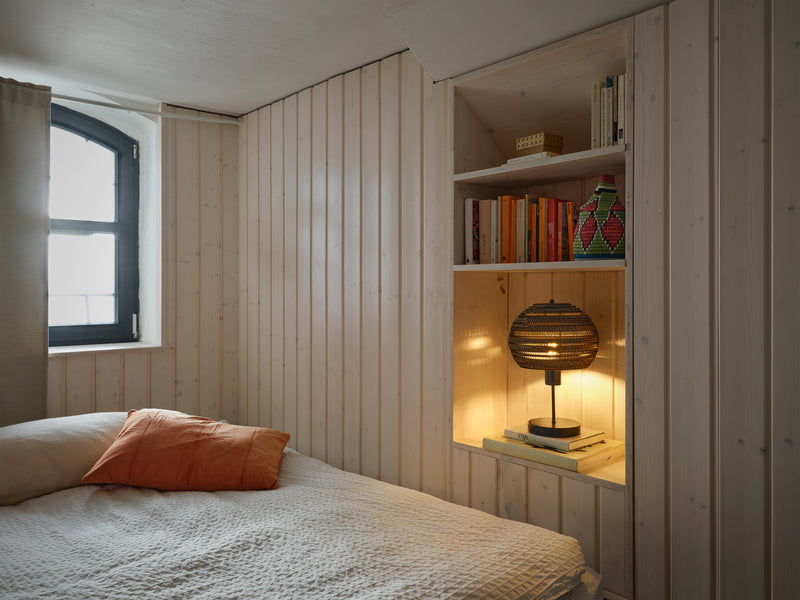 Decor Cardboard Ball Table BROWN, E27, IP20, 260x385mm, Decorative table lamp Osram