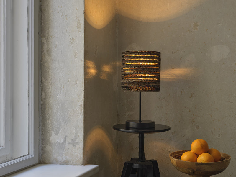 Decor Cardboard Cylinder Table BROWN, E27, IP20, 200x385mm, Decorative table lamp Osram