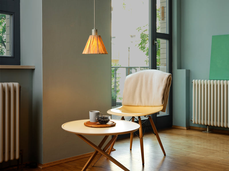 Decor Raffia Pendant GREEN, E27, IP20, 200x1250mm, Decorative ceiling lamp Osram