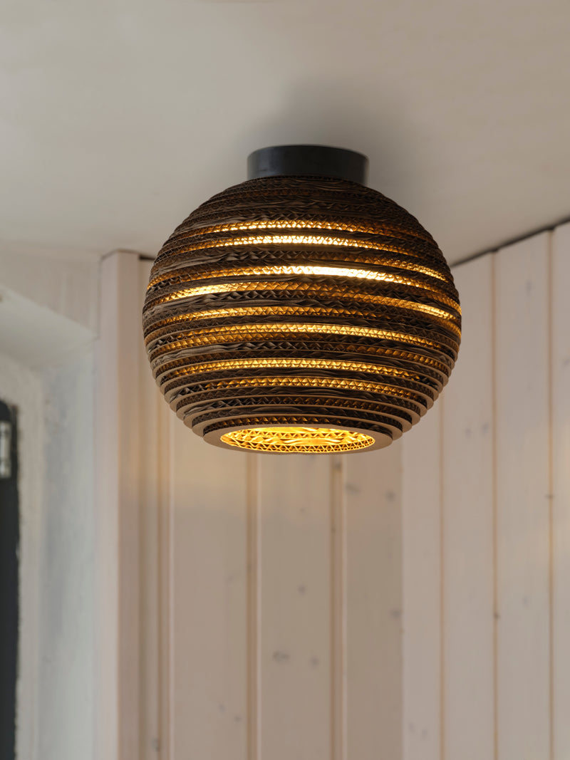 Decor Cardboard Ball Ceiling BROWN, E27, IP20, 230x260mm, Sisustuksellinen kattovalaisin Osram