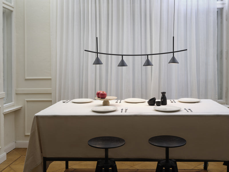 16W, 620lm, Decor Fuji 4XPendant Linear BLACK, 3000K, IP20, 140x1250mm, LED Kattovalaisin Osram