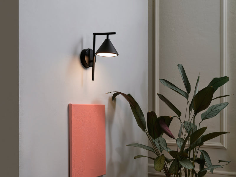 5W, 180lm, Decor Fuji Wall BLACK, 3000K, IP20, 195x255mm, LED Decorative wall lamp Osram