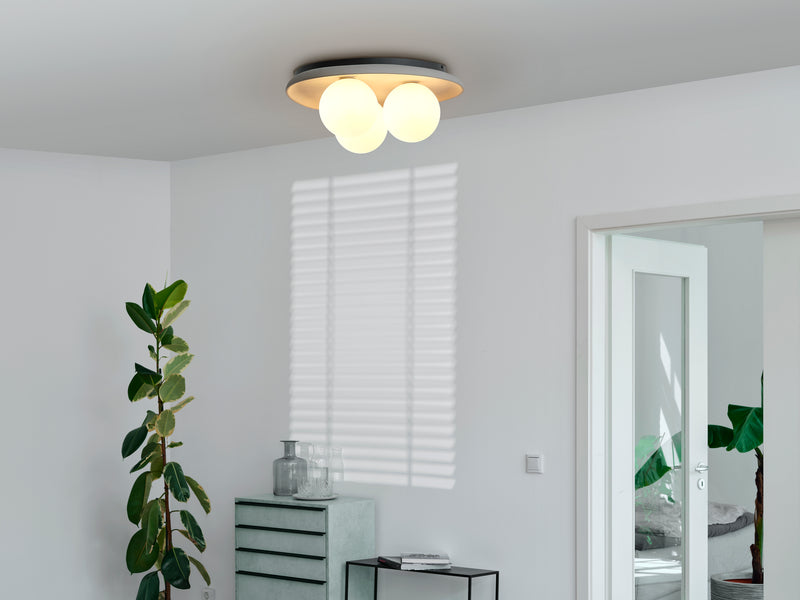 Decor Concrete Nest Ceiling GREY, 3XG9, IP20, IK03, 385x500mm, Sisustuksellinen kattovalaisin Osram