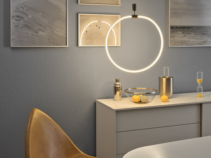 18W, 2000lm, Decor Aura Pendant Vert Click DIM, 3000K, IP20, IK03, 498x1500mm, LED Kattovalaisin Osram