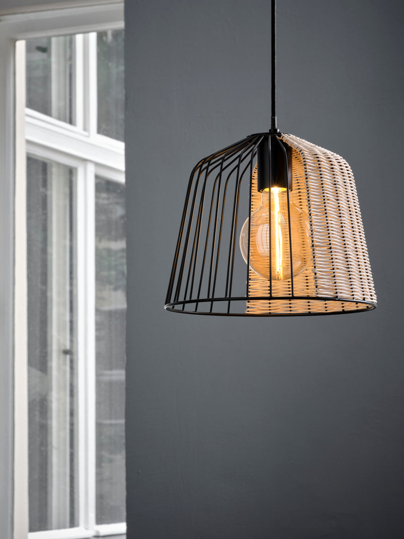 Decor Cage Bell Pendant BLACK, E27, IP20, 260x1265mm, Decorative ceiling lamp Osram