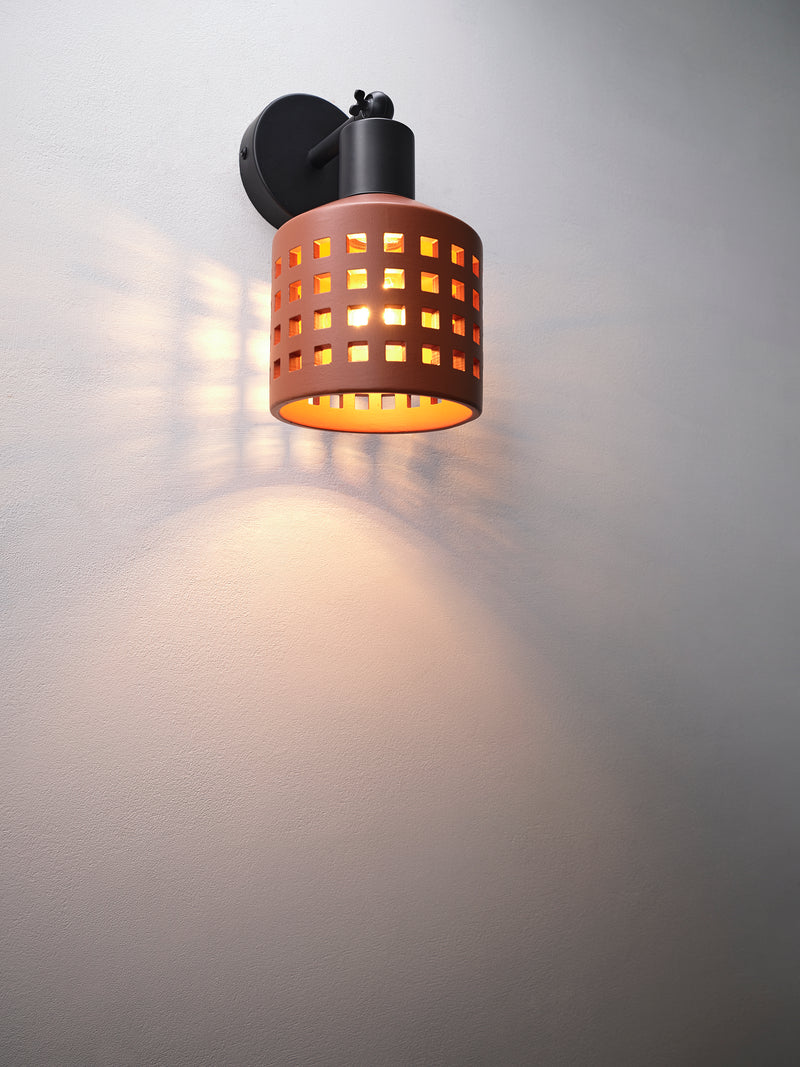 Decor Clay Windows Wall BROWN, E27, IP20, IK03, 168x232mm, Decorative wall lamp Osram