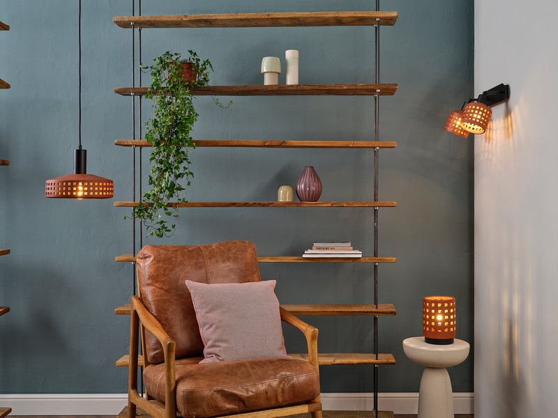 Decor Clay Windows Table BROWN, E27, IP20, IK03, 145x203mm, Decorative table lamp Osram