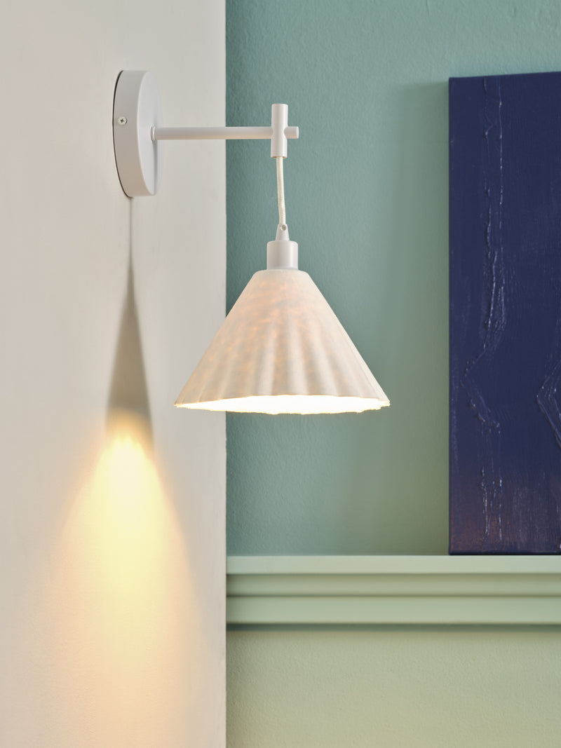 Decor Pulp Wall WHITE, E14, IP20, 262x330mm, Sisustuksellinen seinävalaisin Osram