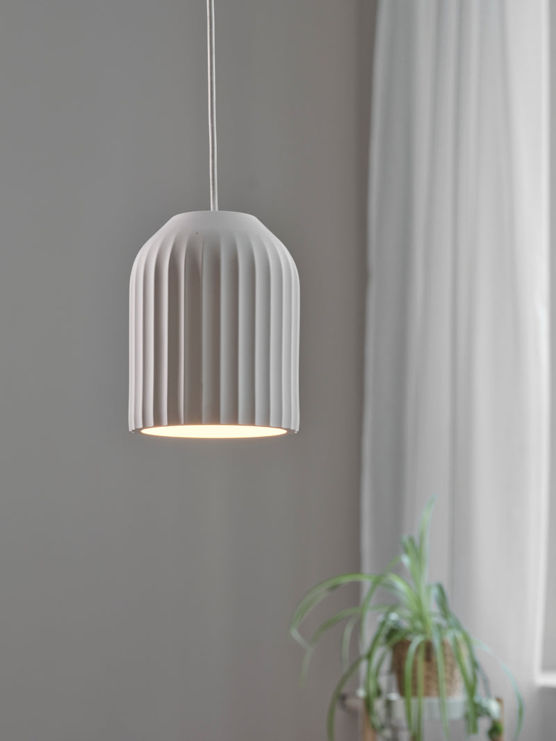 Decor Plaster Routes Pendant 150 WHITE, E27, IP20, IK03, 150x1200mm, Decorative ceiling lamp Osram