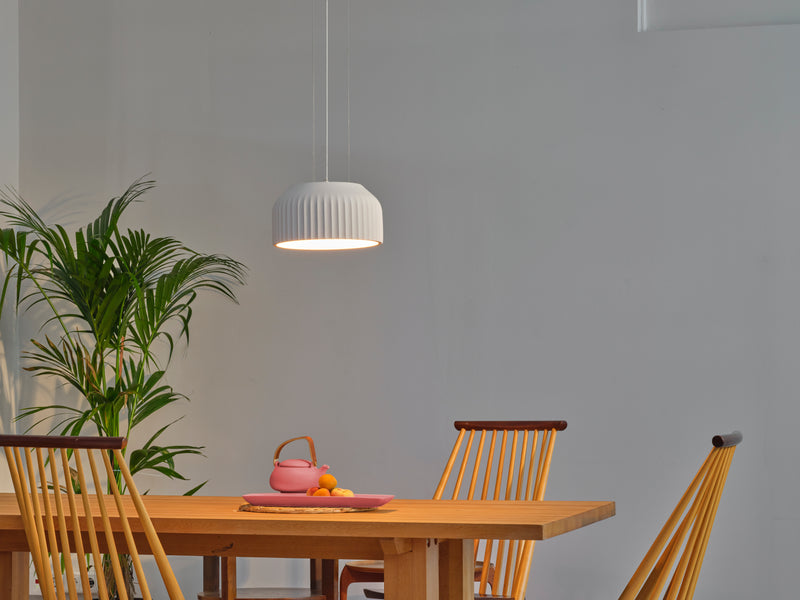 Decor Plaster Routes Pendant 300 WHITE, E27, IP20, IK03, 300x1200mm, Decorative ceiling lamp Osram