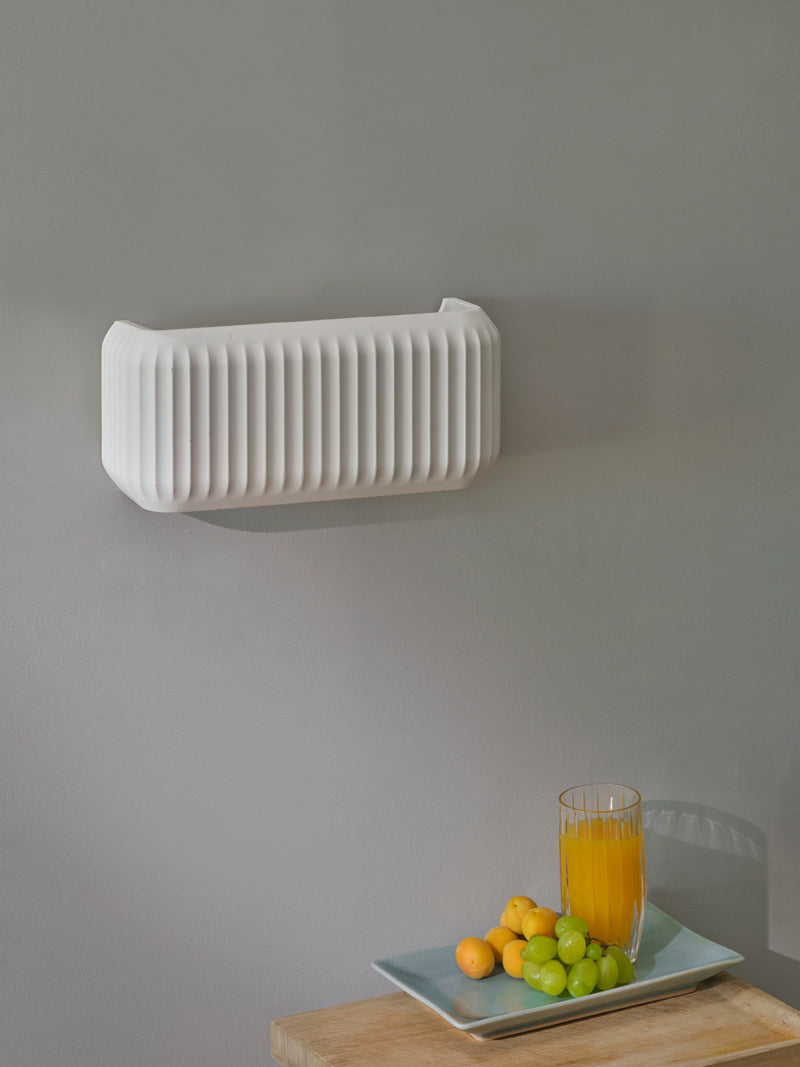 Decor Plaster Routes Wall WHITE, 2XE27, IP20, IK03, 110x330mm, Sisustuksellinen seinävalaisin Osram