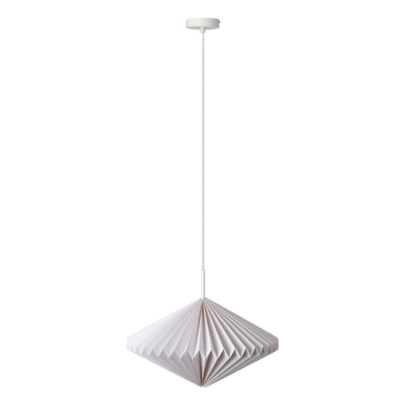 Decor Paper Lantern Diamond Pendant WHITE, E27, IP20, 450x1400mm, Decorative ceiling lamp Osram