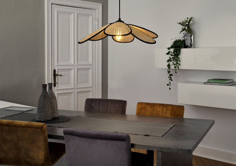 Decor Rattan Daisy Pendant BEIGE, E27, IP20, 580x1230mm, Sisustuksellinen kattovalaisin Osram