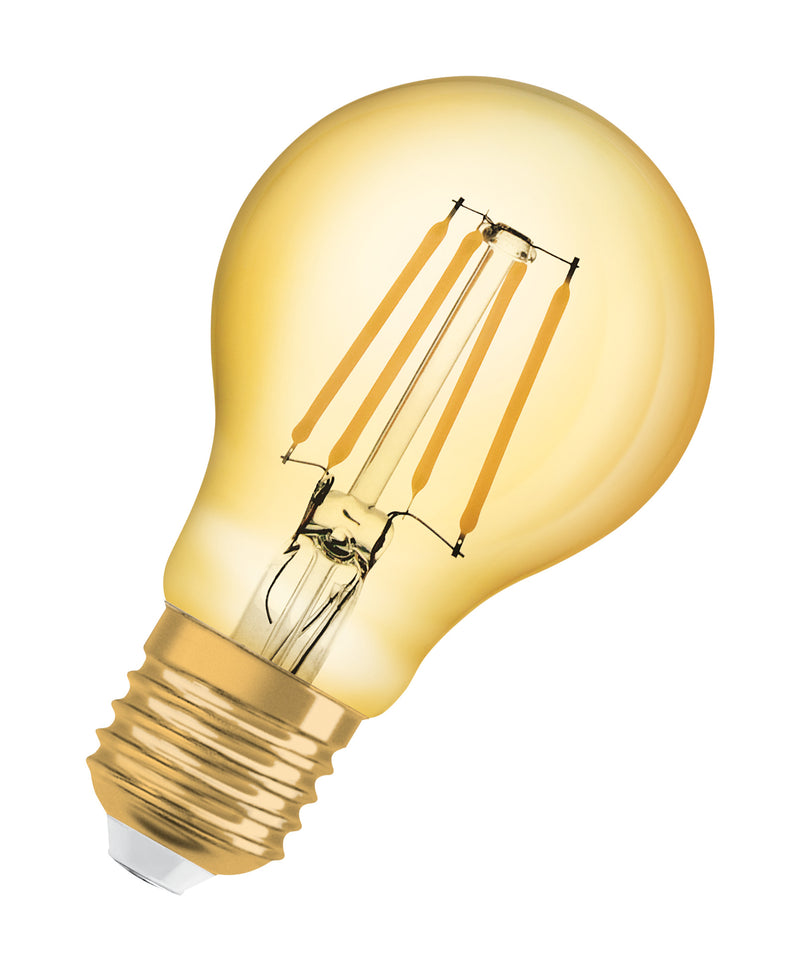 4W, 410lm, Vintage 1906 Classic A 35 Filament GOLD, E27, 2400K, 60x105mm, LED Sisustuslamppu Osram