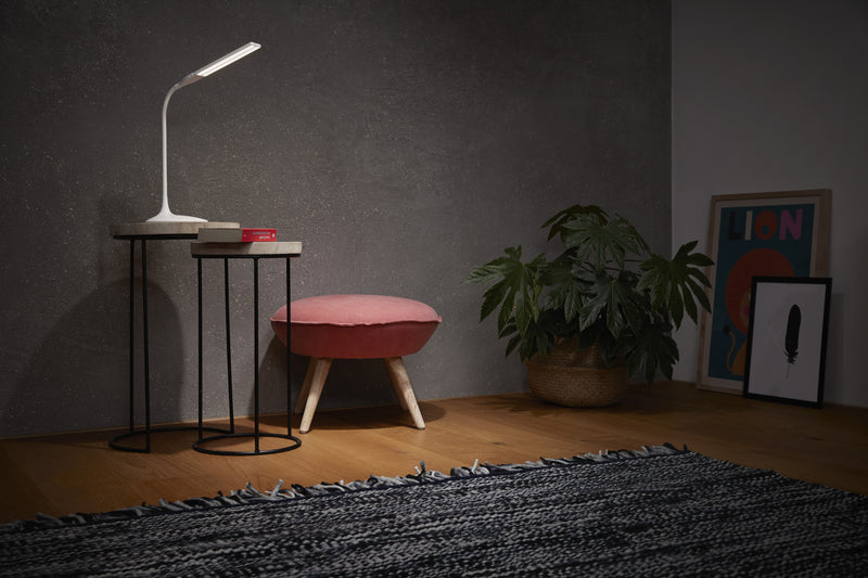 5W, 220lm, Panan Disc Single DIM WHITE, 3000K, IP20, 170x370mm, LED Pöytävalaisin Osram