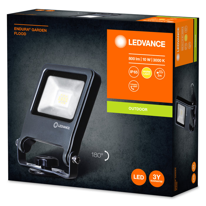 10W, 800lm, ENDURA Garden Flood Spike, 3000K, IP65, IK03, LED Ulkovalaisin LEDVANCE