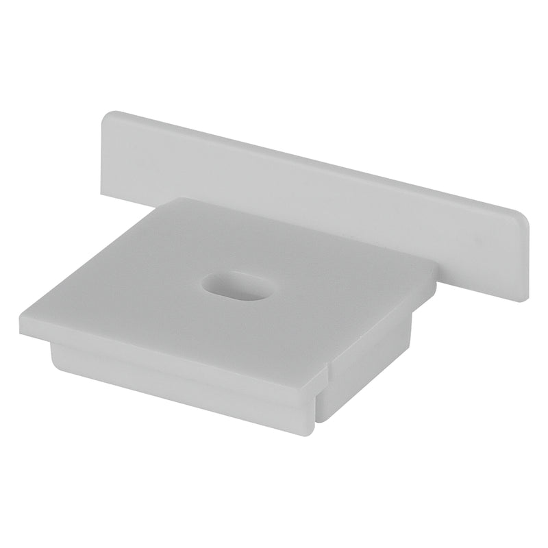 Leveän alumiiniprofiilin päätypalat reiällä LS AY -PW02/EC/H 2kpl Ledvance