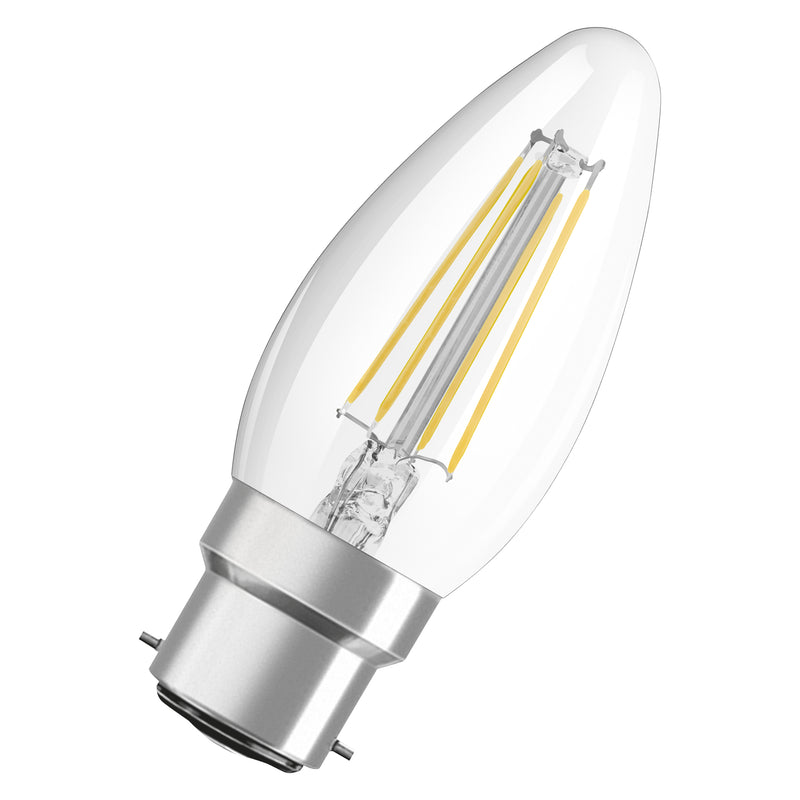 3,4W, 470lm, LED Star Classic B 40 Filament, 4000K, B22d, 35x91mm, LED Sisustuslamppu Osram