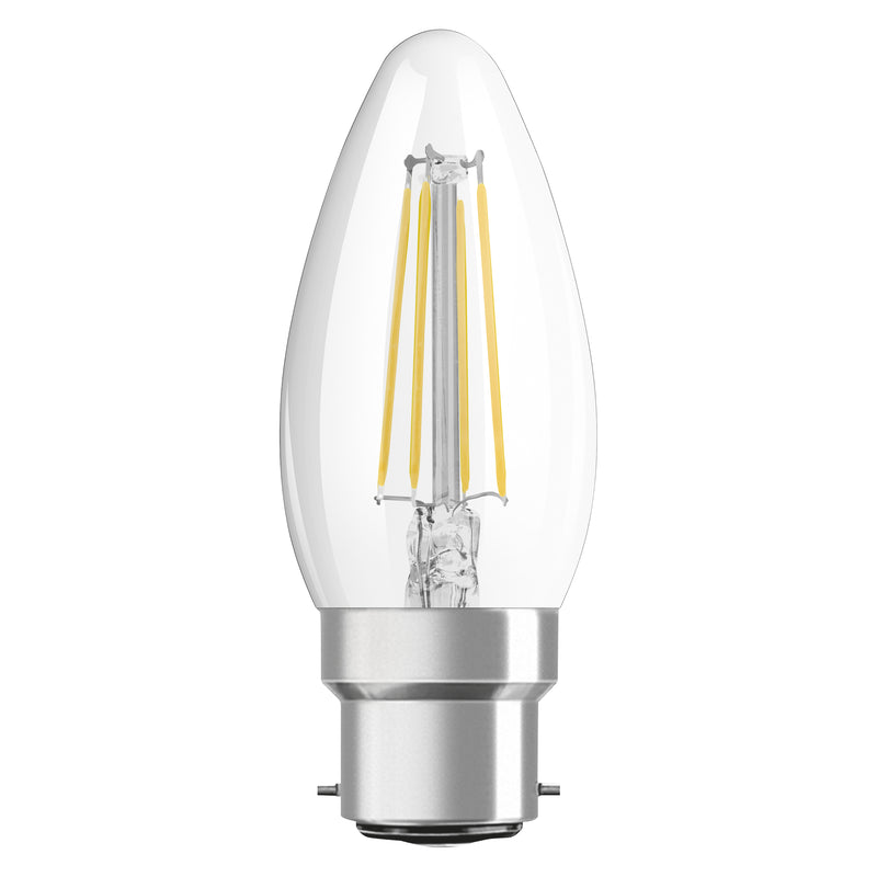 3,4W, 470lm, LED Star Classic B 40 Filament, 4000K, B22d, 35x91mm, LED Sisustuslamppu Osram