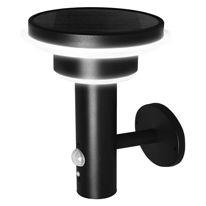 6W, 400lm, IP44, IK03, Endura Style Solar Wall Sensor Double Circle BLACK, Seinävalaisin hämärä- ja liiketunnistimella LEDVANCE