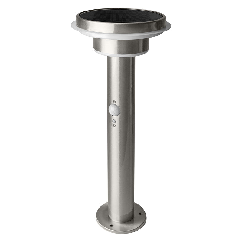 6W, 400lm, Endura Style Solar Post Sensor Double Circle Stainless Steel, 3000K, IP44, IK03, 178x400mm, LED Ulkovalaisin aurinkokennolla Osram
