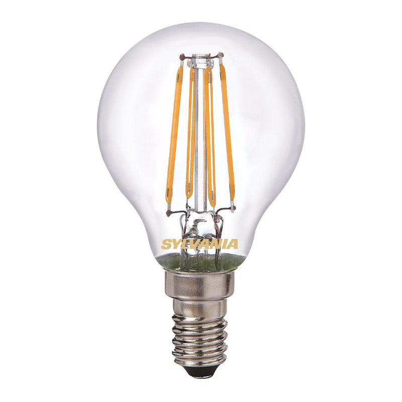4.5W, 470lm, ToLEDo Retro Ball, G45, E14, 2700K, 45x80mm, Clear, LED Lamp Sylvania