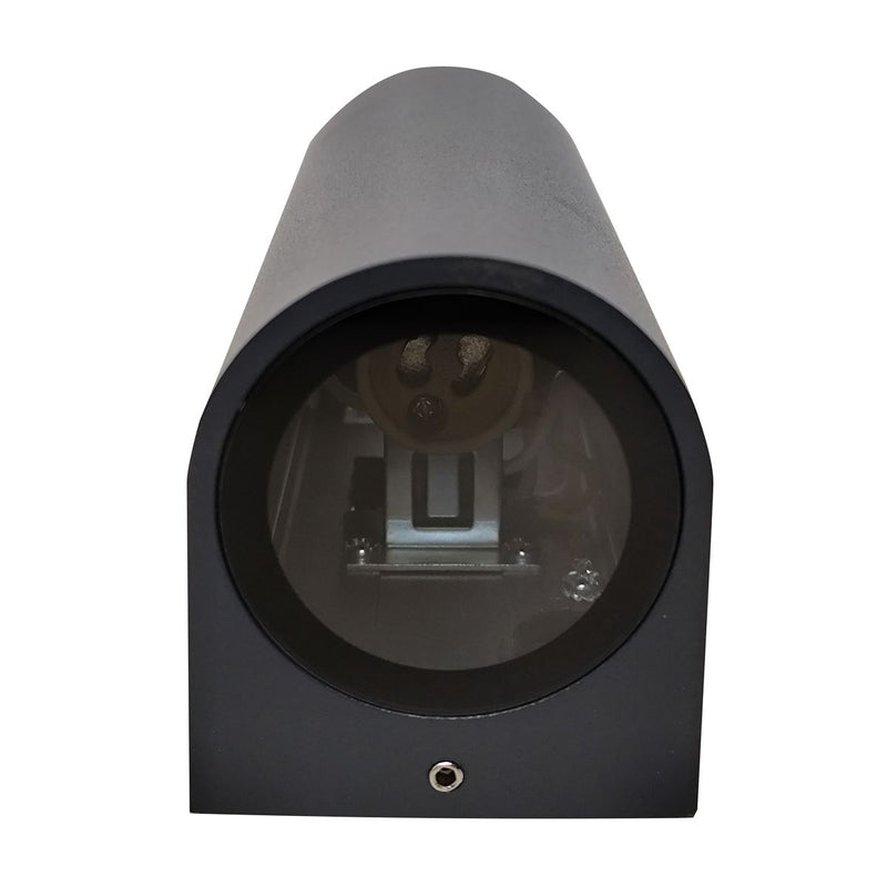 Thorgeon Luminaire Body 2x GU10 IP65 Anthracite – round outdoor wall light, 77x161 mm