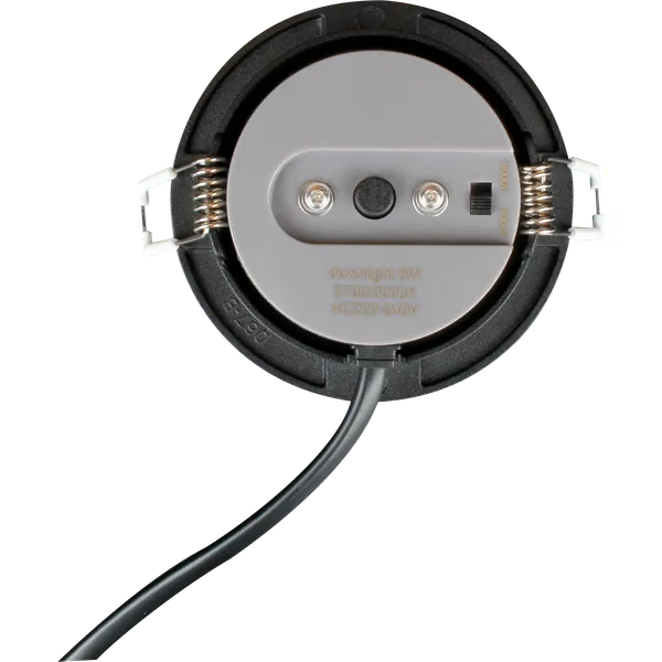 6W, 461lm, Halux LED Slim Downlight, DIM, CCT, 2700/3000K, IP44, IK04, 31x85mm, Black LED Downlight Thorgeon