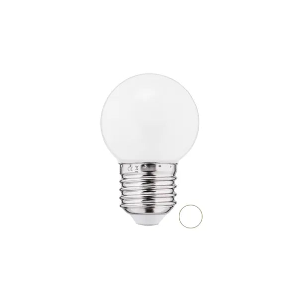 240V, 1W, 58lm, G45, E27, 6500K, IP45, 45x70mm, LED bulb Thorgeon