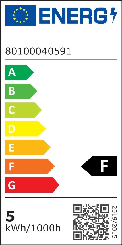 5W, 450lm, LED Compact, T37, E27, 37x116mm, LED lamp